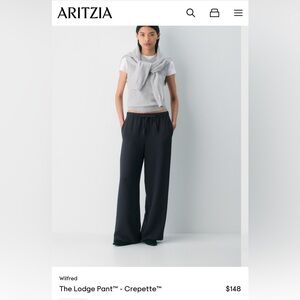 Women's Midnight Navy Wide-Leg Pants - Aritzia Wilfred Lodge